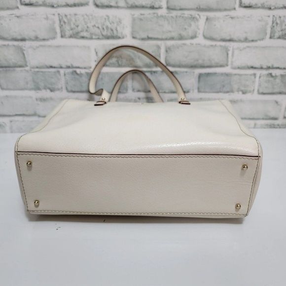 Kate Spade Grand Street Quinn Shoulder Bag Ivory Medium Leather Tote - Picture 6 of 12